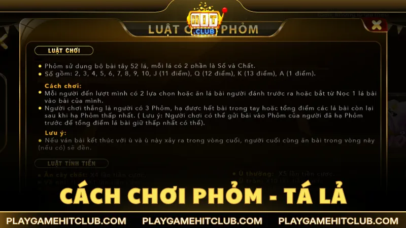 Cách chơi Phỏm - Tá Lả đúng quy chuẩn