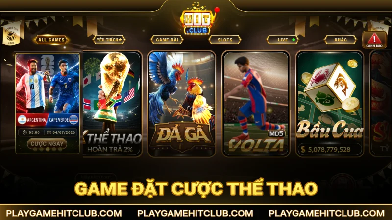 Sảnh game thể thao sôi động, bao gồm tất cả các giải đấu lớn nhỏ