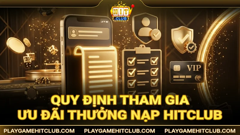 Quy định tham gia ưu đãi thưởng nạp tiền trên HitClub